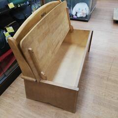 ☆ドリーム荒牧店☆ジモティー割引有☆ karimoku 収納付きベンチ RUSTICの画像