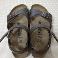 BIRKENSTOCK ブラウン コンフォートサンダル 36　ソール付きの画像