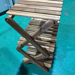 三段　折りたたみ式　棚　3段　キャンプ用　アウトドア　ウッド　木製　家具　インテリア　雑貨【47×30高58.7】の画像