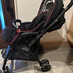 A型ベビーカー ミッキー 背面収納付きの画像