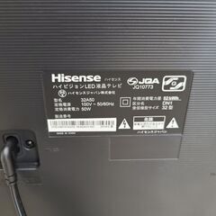 J1315 【リユースのサカイ柏店】　Hisense　ハイセンス　32型液晶TV　32A50　2019年製　クリーニング済み 参考価格36,080円の画像