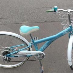 26インチ 🚲 中古 ジュニア 自転車 8,980円 🔁6段切替 💡ライト付 新規防犯登録料コミ 907の画像