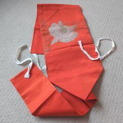 【美品】着物　帯　2点セット　朱色の画像