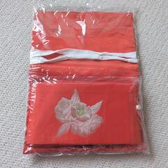 【美品】着物　帯　2点セット　朱色の画像