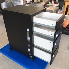 IKEA イケア 引き出しユニット キャスター付き ブラックブラウン 黒 茶 35x50x75cmの画像