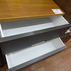 フィッツプラス メッシュ ウッドトッププラチェスト 5段 ブラウン【モノ市場東浦店】125の画像