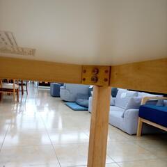 リユースのサカイ太田店★ジモティ割あり★  ダイニングテーブル ホワイト H70×D70×W70 クリーニング済み OJ10561の画像