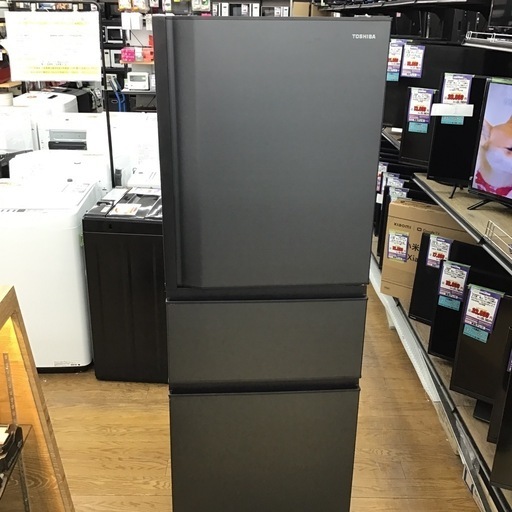 #H-36【ご来店頂ける方限定】TOSHIBAの3ドア冷凍冷蔵庫です