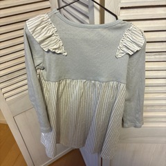 ⑰シャツワンピース キャミワンピース 110cmの画像