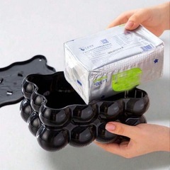 バブル　バブルデザイン　ティッシュボックス　ティッシュ　オシャレ　黒の画像