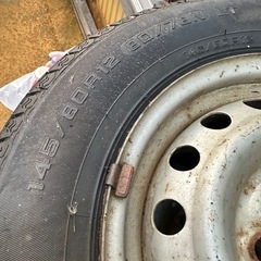 ヨコハマ　軽トラタイヤ　145/80R/12 テッチンホイール付きの画像