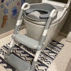 補助便座  ステップ付き 折り畳み 階段 トイトレ　の画像