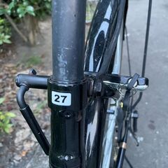自転車　No.396　ブラック　27インチ　affiche　オートライト　【リサイクルショップどりーむ天保山】の画像