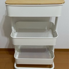 イケア　ロースコグ　ワゴン　白 の画像