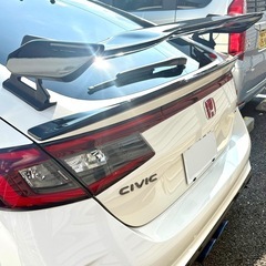 CIVIC TYPE R FL5用 DARK MATER カーボンリアスポイラー（黒塗装仕上げ） の画像