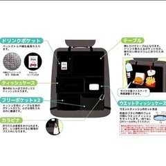 テーブル付きシートバックポケット【未使用】の画像