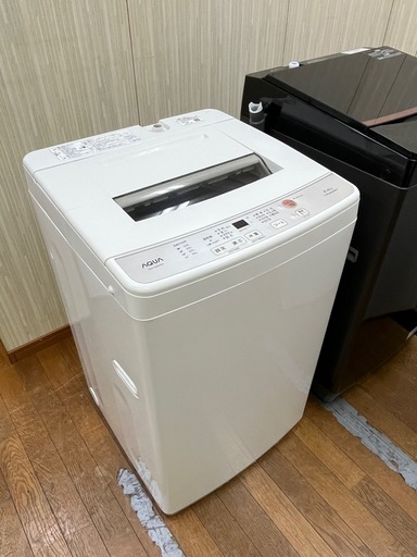 激安6.0kg洗い!! AQUA 全自動電気洗濯機 AQW-S60G 2018年