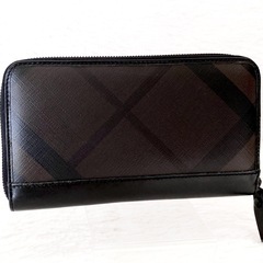 【未使用級】BURBERRY バーバリー スモークドチェック オーガナイザー 長財布の画像