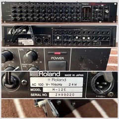 ■Roland ローランド M-12E ミキサー■アナログ ラックマウント 12チャンネル 12ch MIXER■オーディオ 音響機器■通電のみ確認済み ジャンク品扱い 現状品の画像