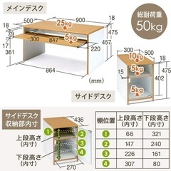 PCデスク ローテーブルの画像