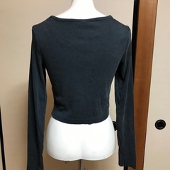 Sサイズ　GU カットソー　長袖　ダークネイビーの画像