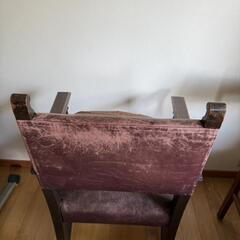 ★本革★肘付きウッドチェア★訳ありとしての画像