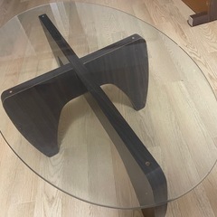 メーカー不明　ガラステーブルの画像