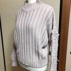 フリーサイズ　淡いピンク　セーターの画像