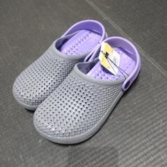 新品‼️タグ付き‼️　サンダル　wソールサンダル　М　サイズ　グレー✕パープルの画像