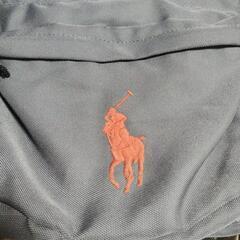 ポロラルフローレン リュック バックパック 刺繍ロゴ POLO RALPH LAUREN グレー 灰色 通学 通勤 の画像