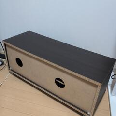 キャスター付きテレビ台(木目調)の画像