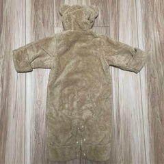 コムサイズム　ベビー　ロンパース　熊　もこもこ　60〜80サイズ　くま　耳つきの画像