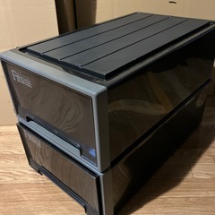 【決まりました】Fit's 衣装ケース　収納ケース　引き出し　2個セット　ブラックの画像
