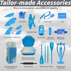 iTAOSTAR Journey 11’6” / 11’×35” エクストラワイド パドルボード ワンストップ・プレミアムSUPアクセサリー付き、専用設計フィン搭載。安定感抜群のインフレータブル・スタンドアップパドルボード。初心者から上級者まで、ユースや大人に最適。 の画像