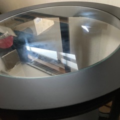 【廃盤品】IKEA サイドテーブル　MALMSTA 黒　円テーブルの画像