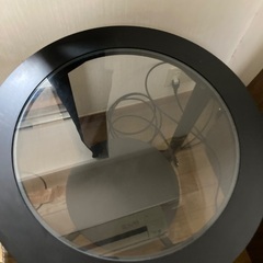 【廃盤品】IKEA サイドテーブル　MALMSTA 黒　円テーブルの画像
