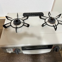 2口プロパンガスコンロ（Rinnai）の画像