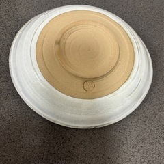 未使用 京焼 庵工房 白化粧 平鉢 20cm の画像