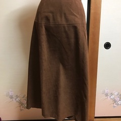 ウェスト63-67  茶　ロングスカートの画像