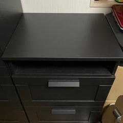 【廃盤品】IKEA タンス　チェスト　2つセット　黒の画像