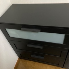 【廃盤品】IKEA タンス　チェスト　2つセット　黒の画像