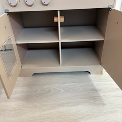【美品】おままごとキッチン　グレーピンクの画像