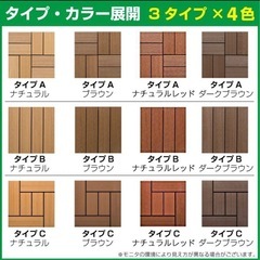 新品未開封　人工木 ウッドタイル ウッドパネル ベランダ ウッドデッキ 25枚セットの画像