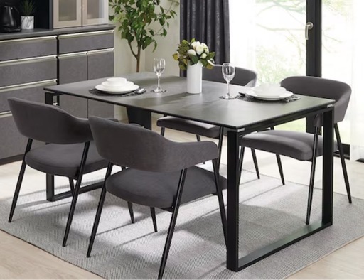 ほぼ新品激安ニトリセラミックダイニングテーブル　延長タイプ