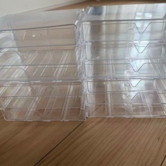 DAISO 3段引出しケース クリア×4個の画像