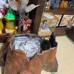 【引き取り予定者決定】木彫置物、木彫火鉢？、壺など置物、の画像