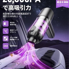 【新品未使用】車用クリーナー ハンディクリーナー 小型掃除機 コードレスの画像