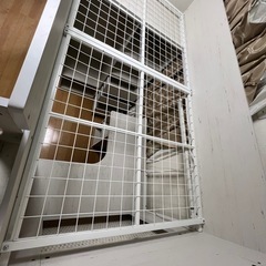 ホワイト ロフトベッド L字型デスク付きの画像