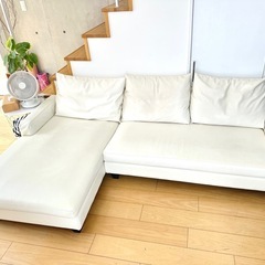 Noyes/ノイエス レザーソファ3人掛けの画像