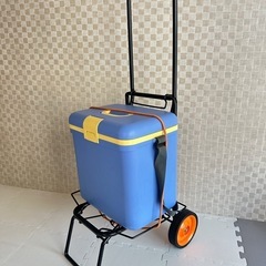 あると助かる補助輪❗️クーラーBOXショッピングキャリーカート の画像